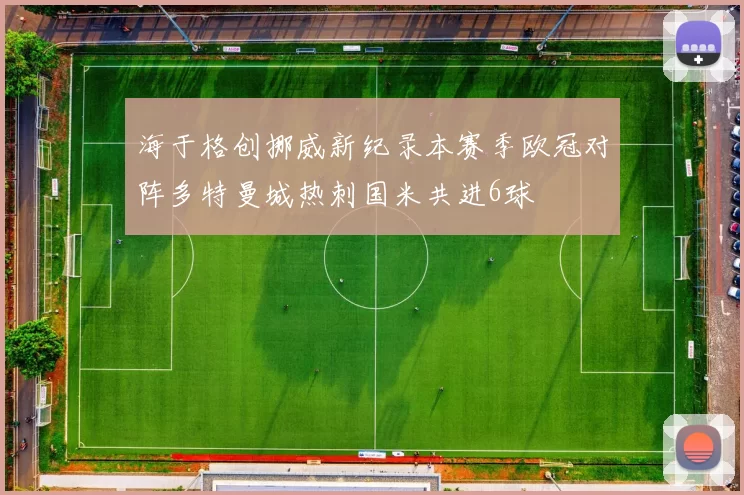 海于格创挪威新纪录本赛季欧冠对阵多特曼城热刺国米共进6球